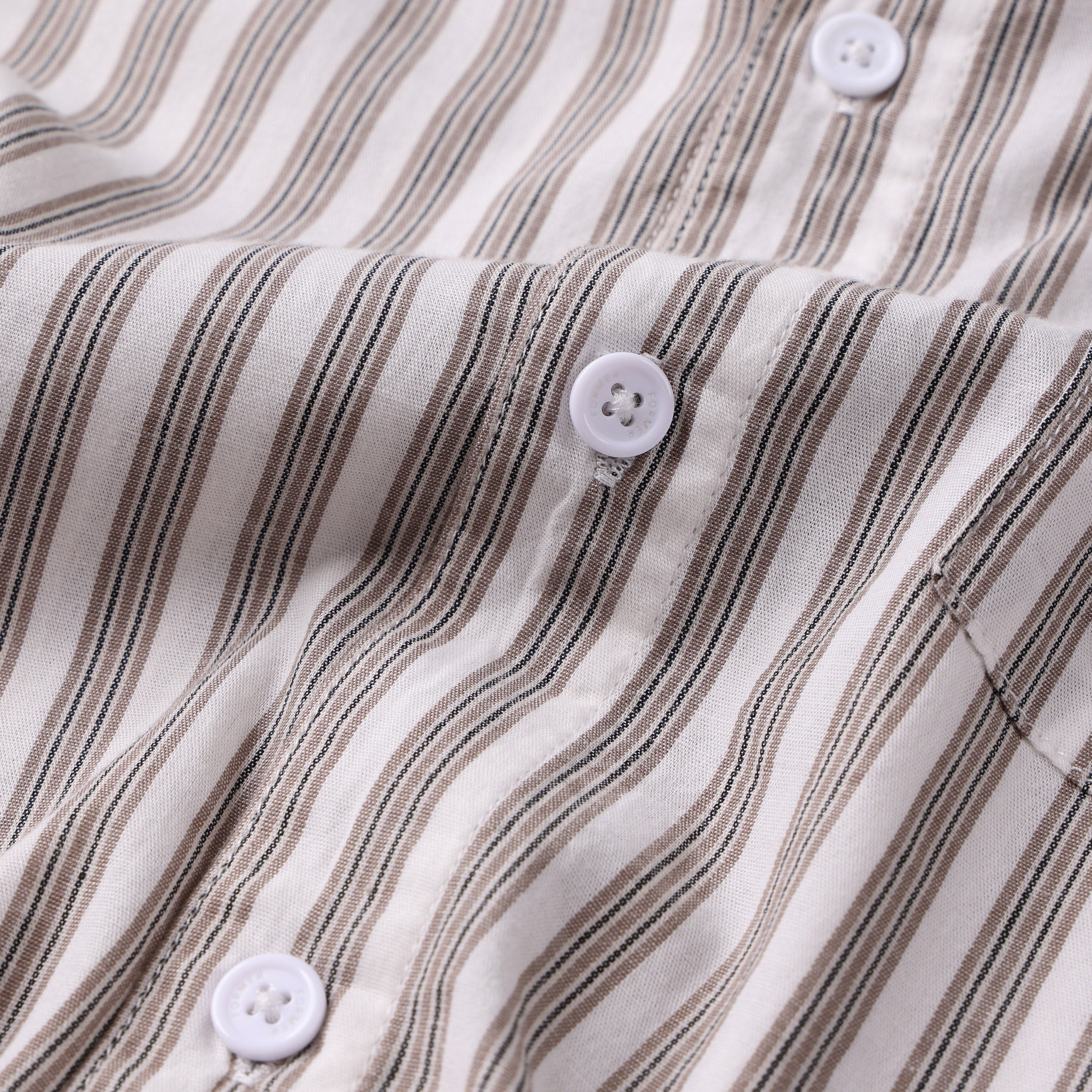 Former Reynolds Stripe Shortsleeve Shirt Choc