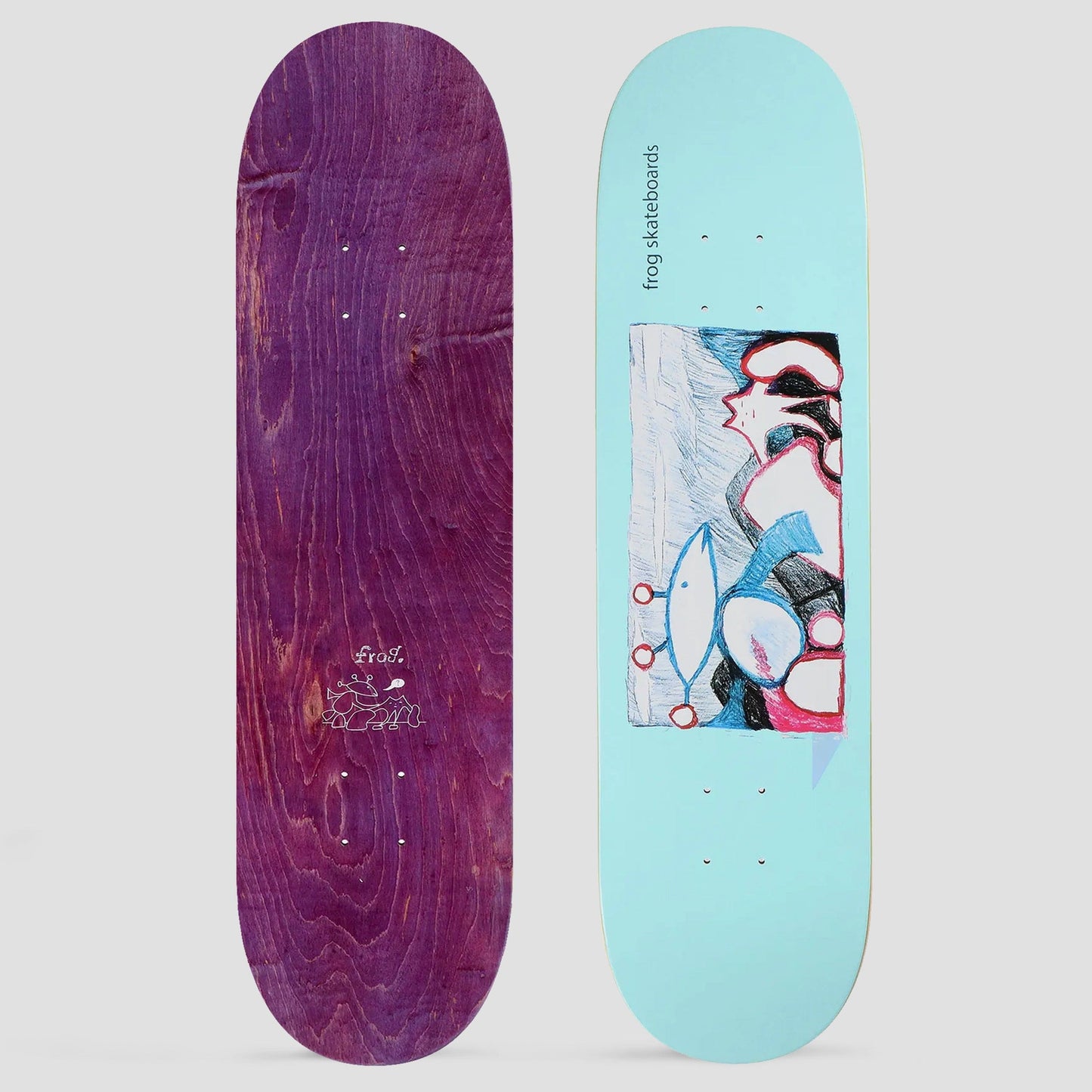 Frog 8.25 Extra Help Skateboard Deck Blue