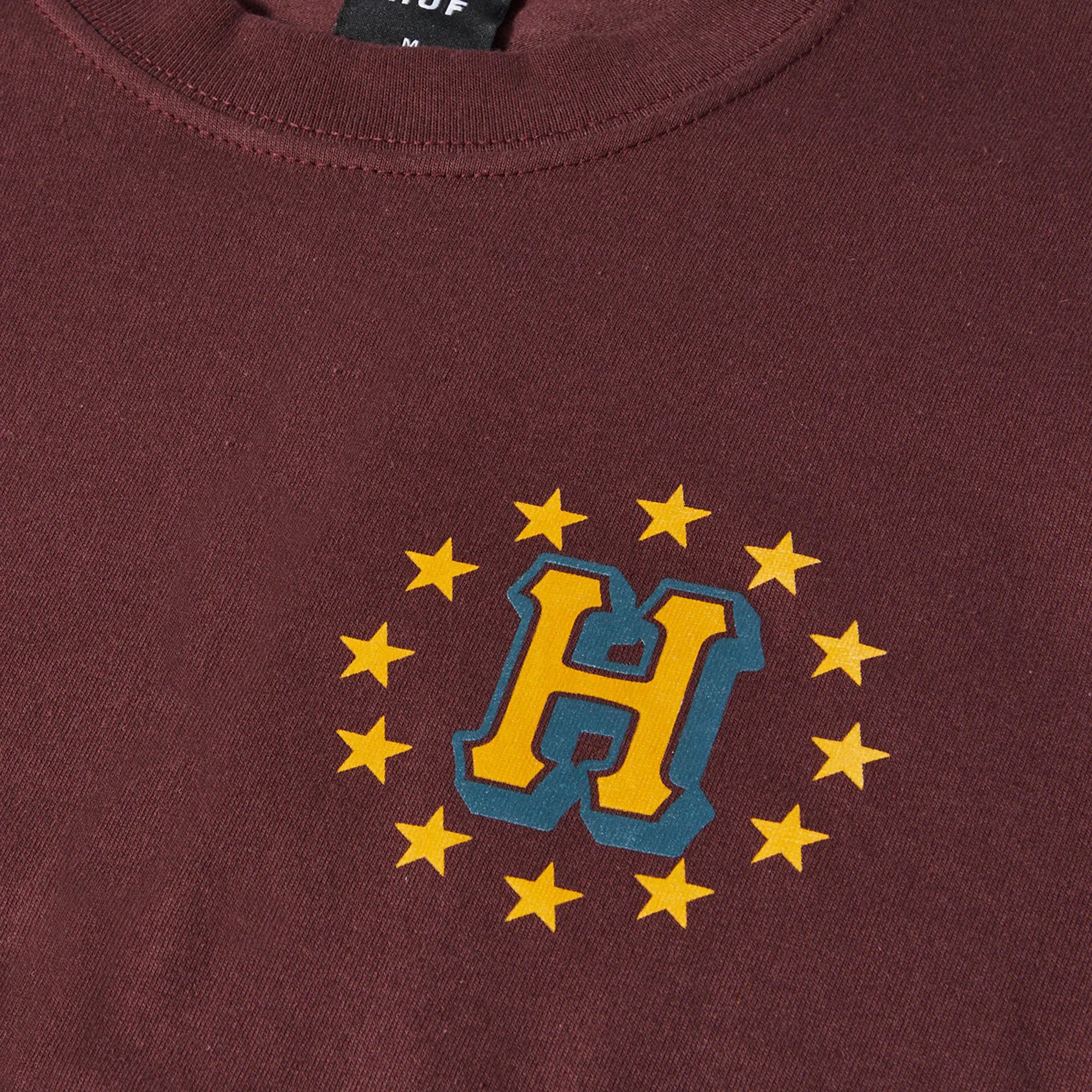 HUF Galactic Stack T-Shirt Eggplant