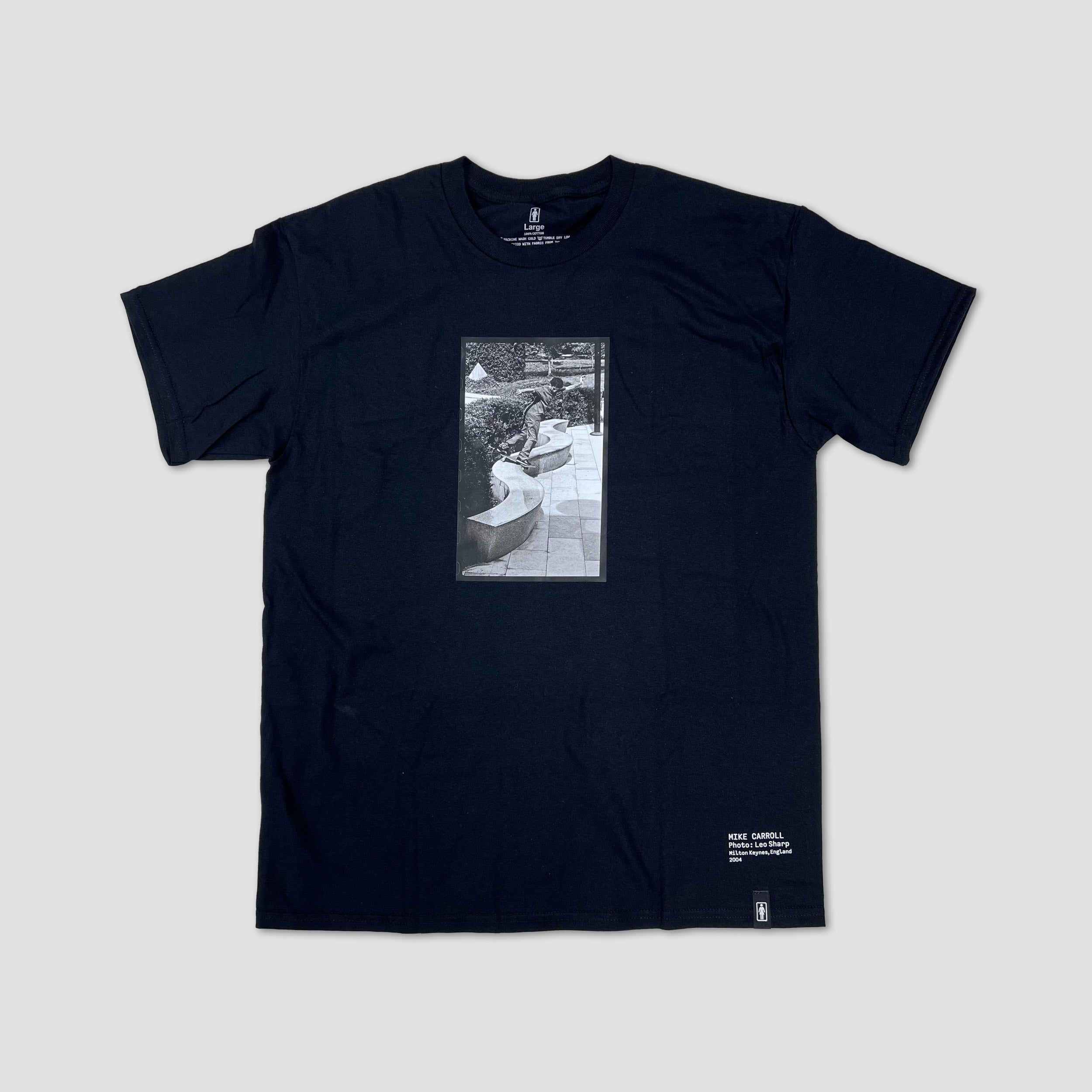 Girl Mike Carroll Shot by Leo Sharp T-Shirt Black