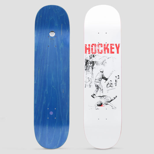 Hockey 8.0 Baseball Skateboard Deck White