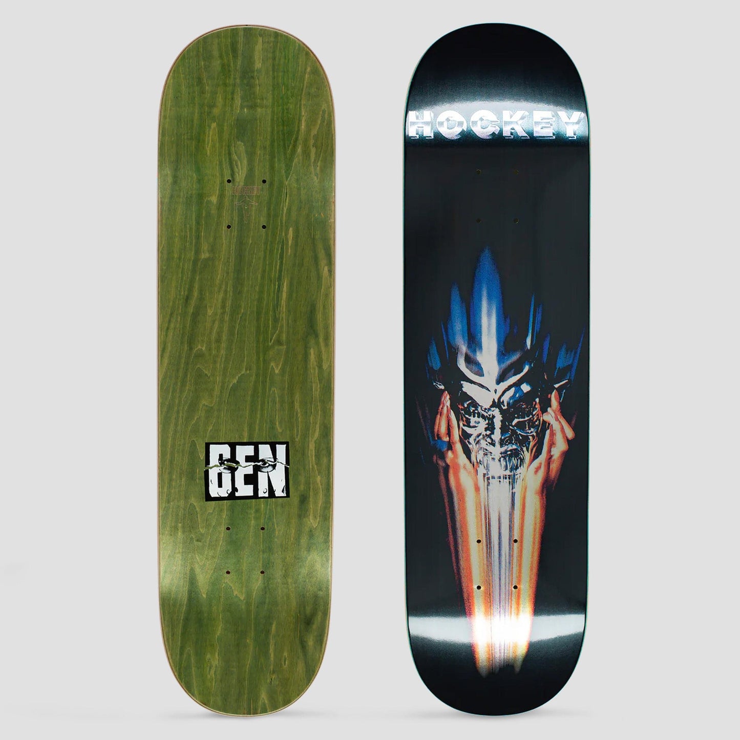 Hockey 8.0 Metal Mask Ben Kadow Skateboard Deck