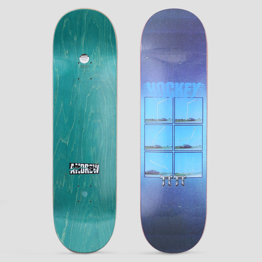 Hockey 8.25 Andrew Allen Lightpole Skateboard Deck Blue