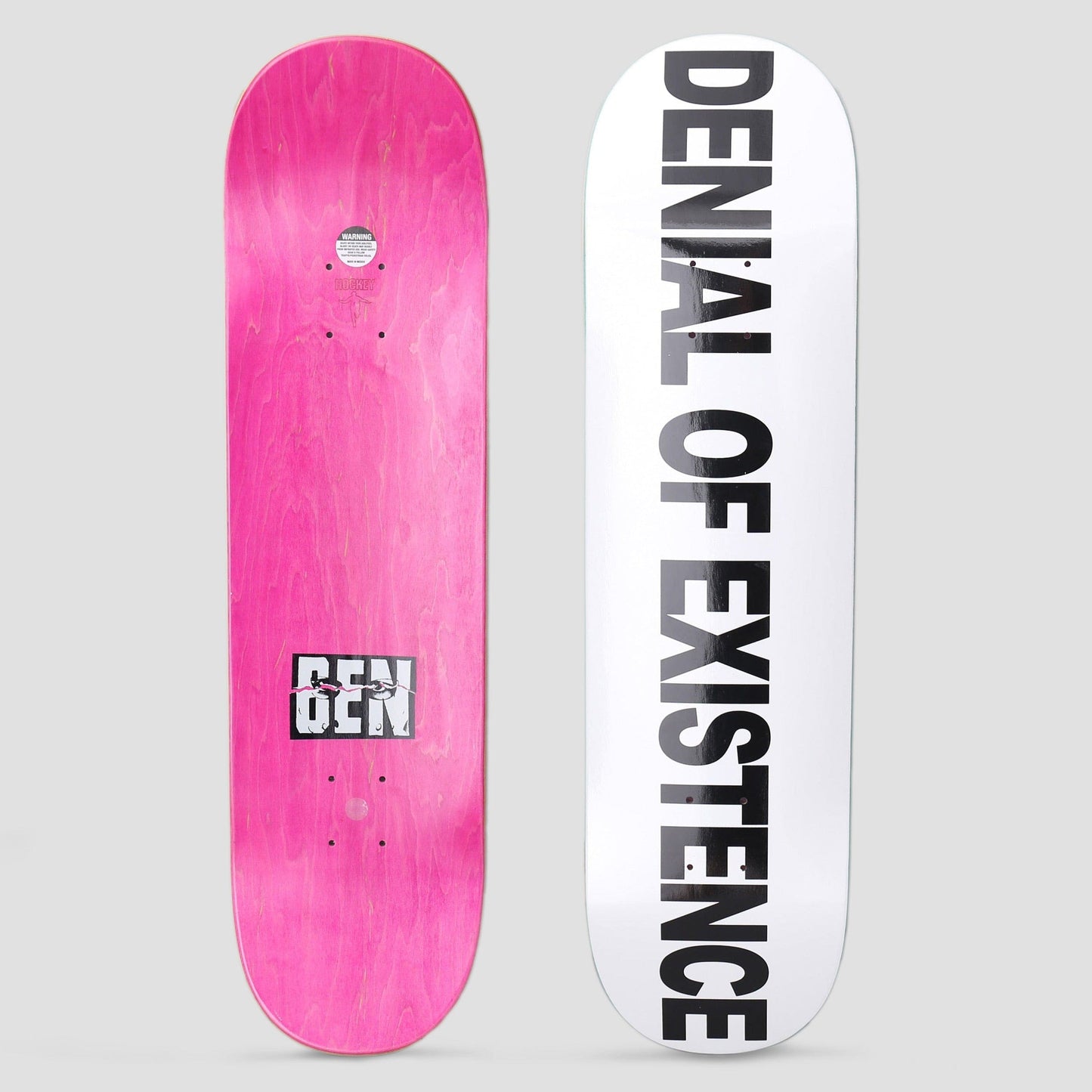 Hockey 8.25 Ben Kadow Denial Of Existence Skateboard Deck Pearl