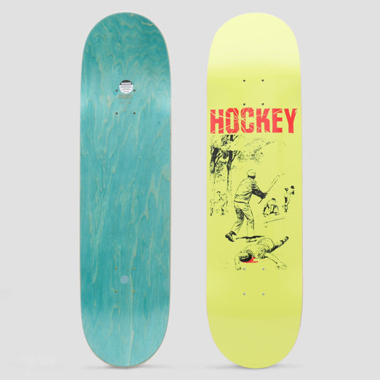 Hockey 8.38 Baseball Skateboard Deck Yellow