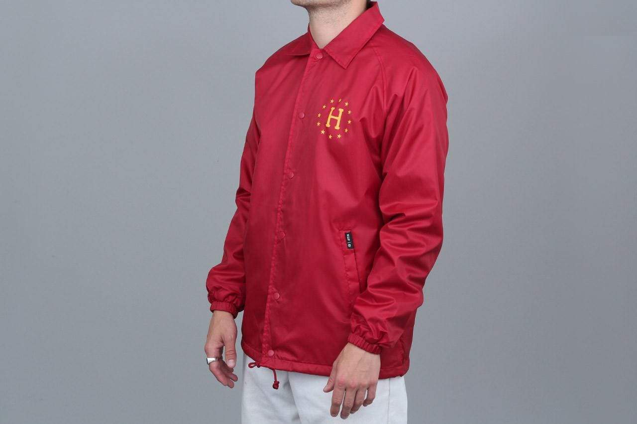HUF Recruit Coaches Jacket Red