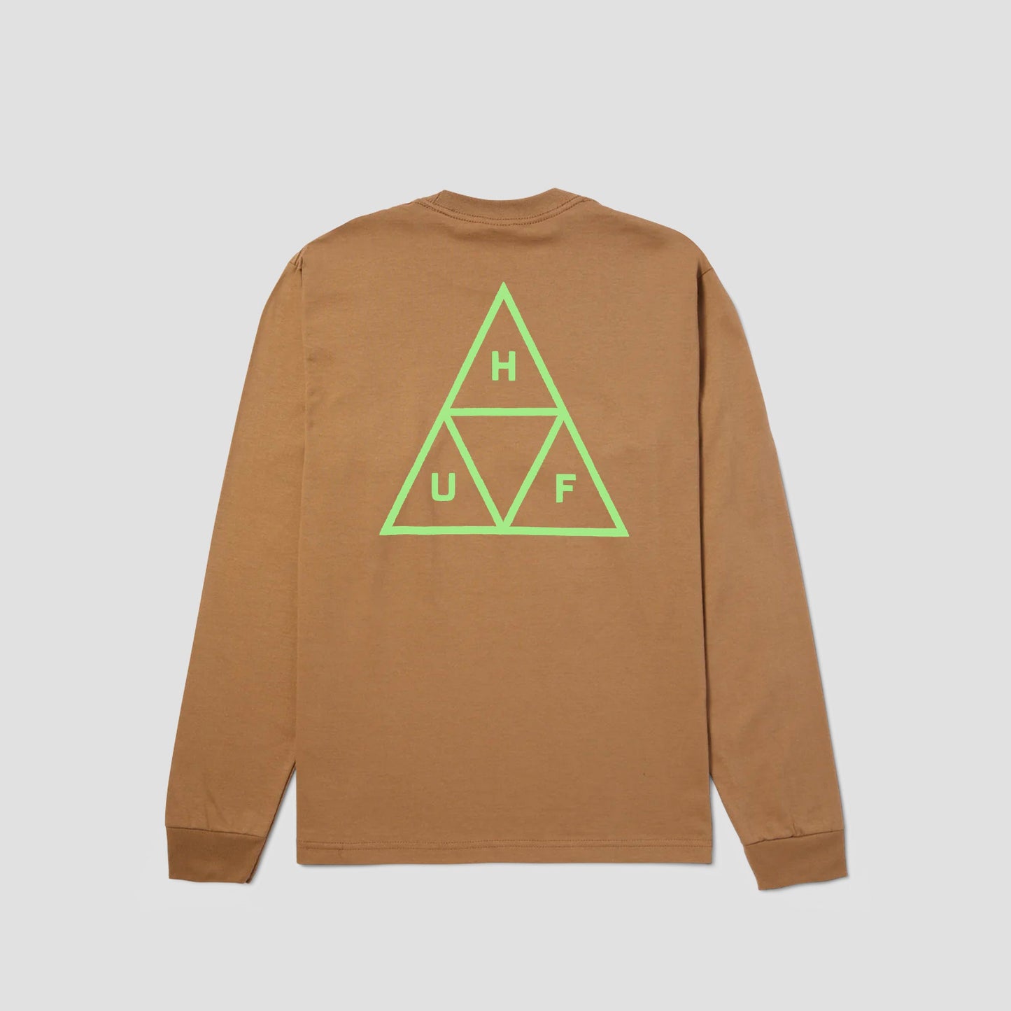 Huf Set Triple Triangle Long Sleeve T-Shirt Camel