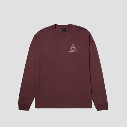 Huf Set Triple Triangle Long Sleeve T-Shirt Eggplant