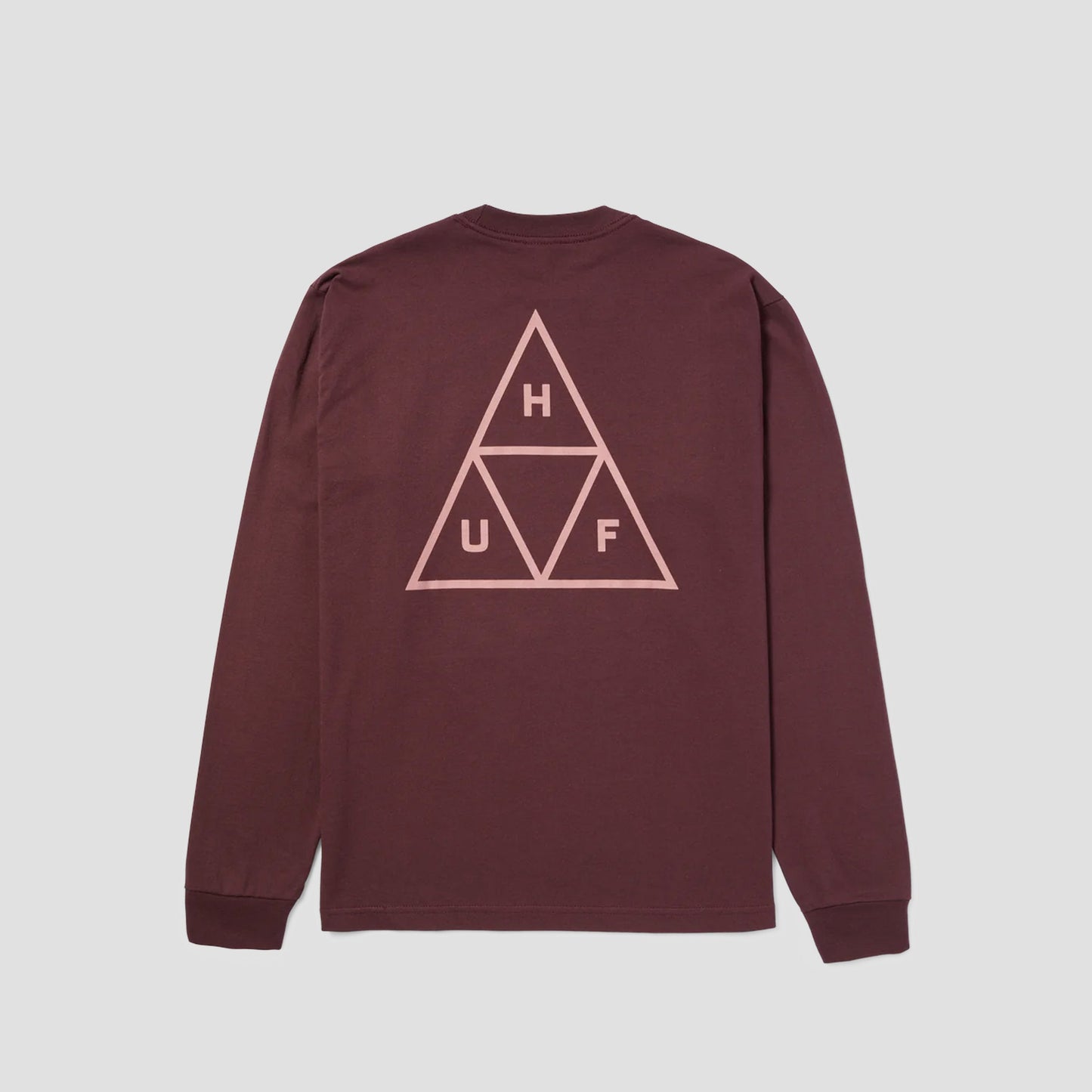 Huf Set Triple Triangle Long Sleeve T-Shirt Eggplant