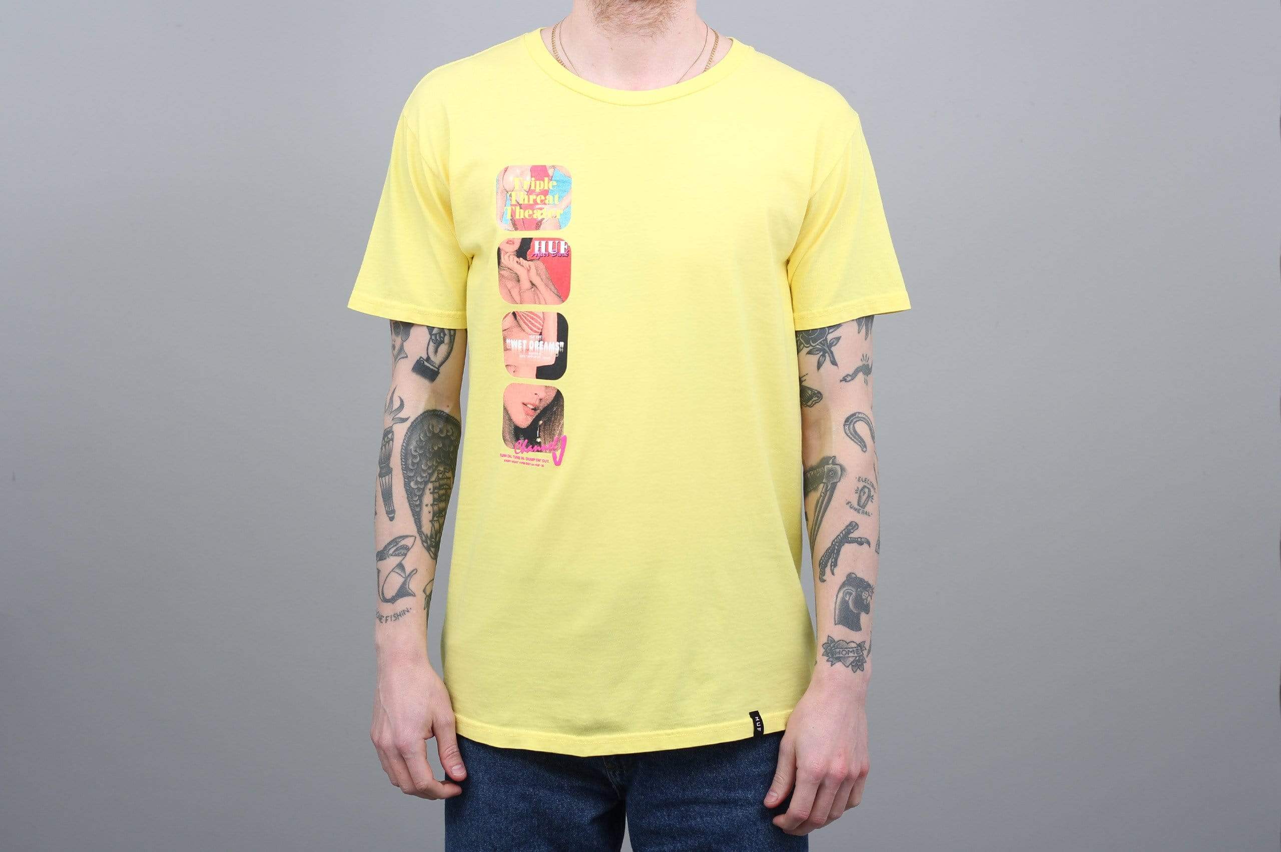 HUF Channel J T-Shirt Aurora Yellow