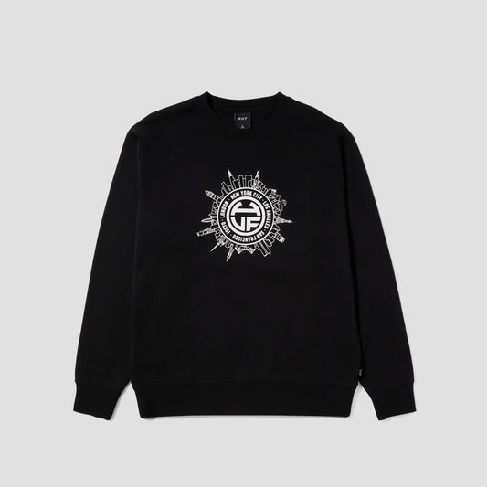 HUF Internationally Known Crewneck Black