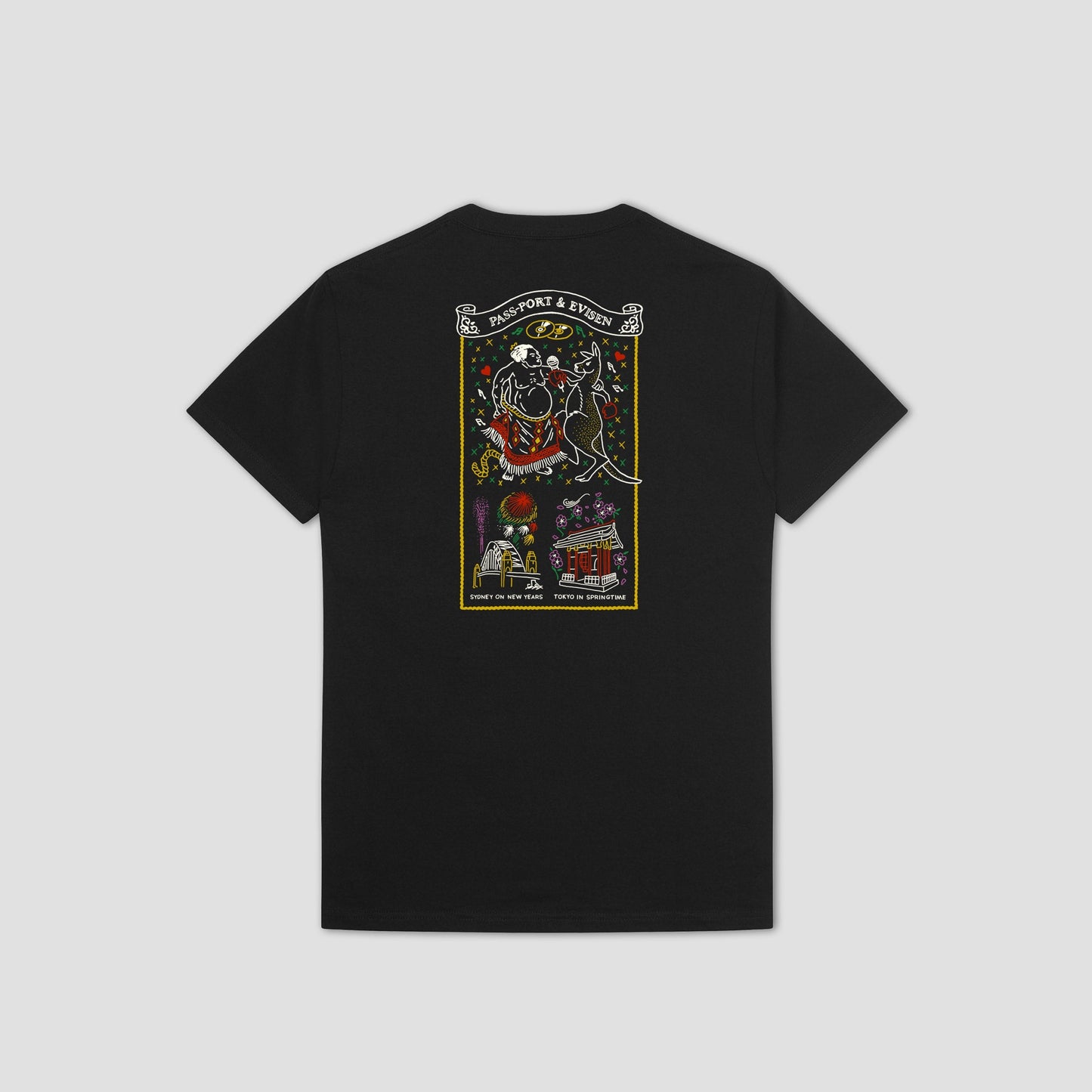 Passport X Evisen Karaoke T-Shirt Black