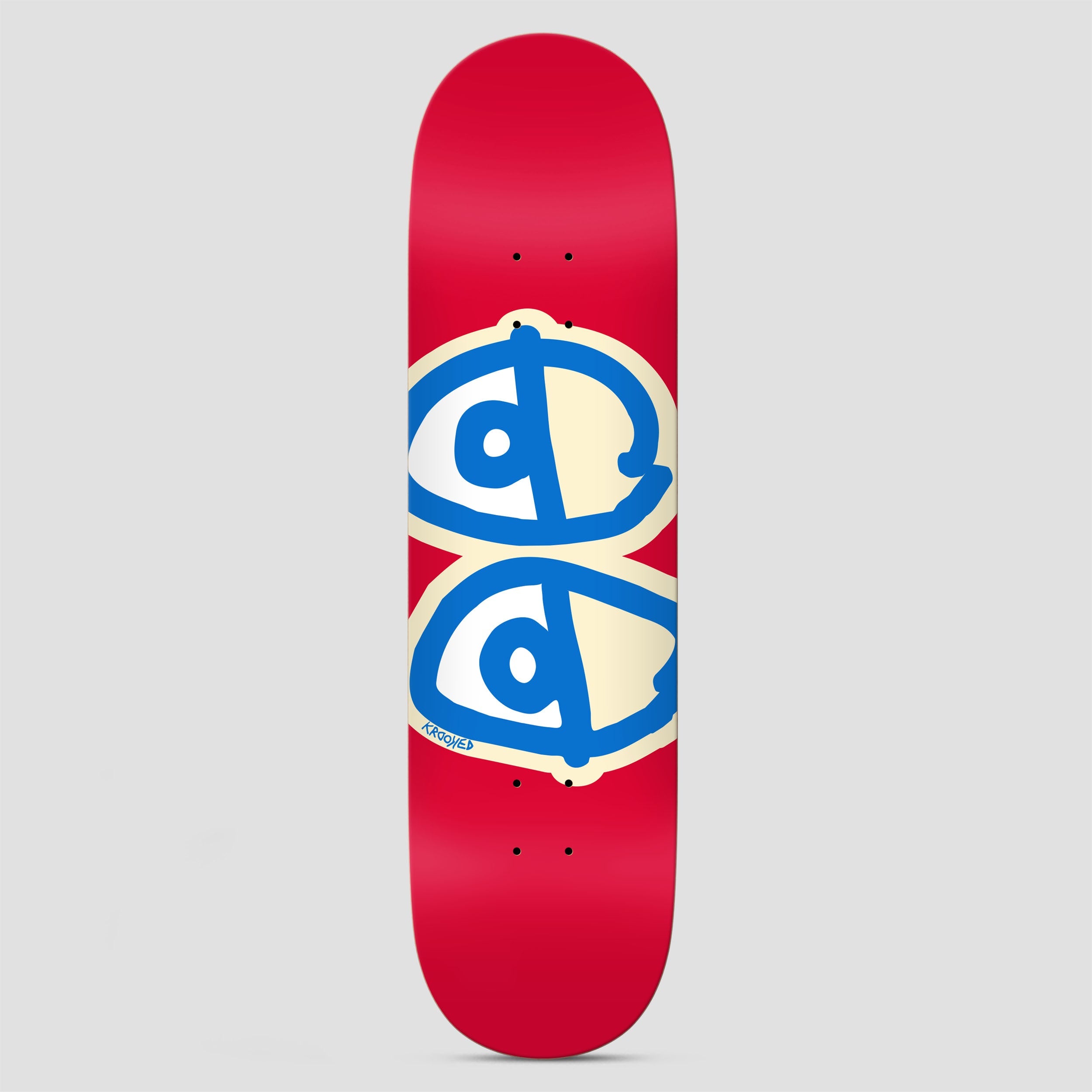 Krooked 8.25 Team Eyes Skateboard Deck Red
