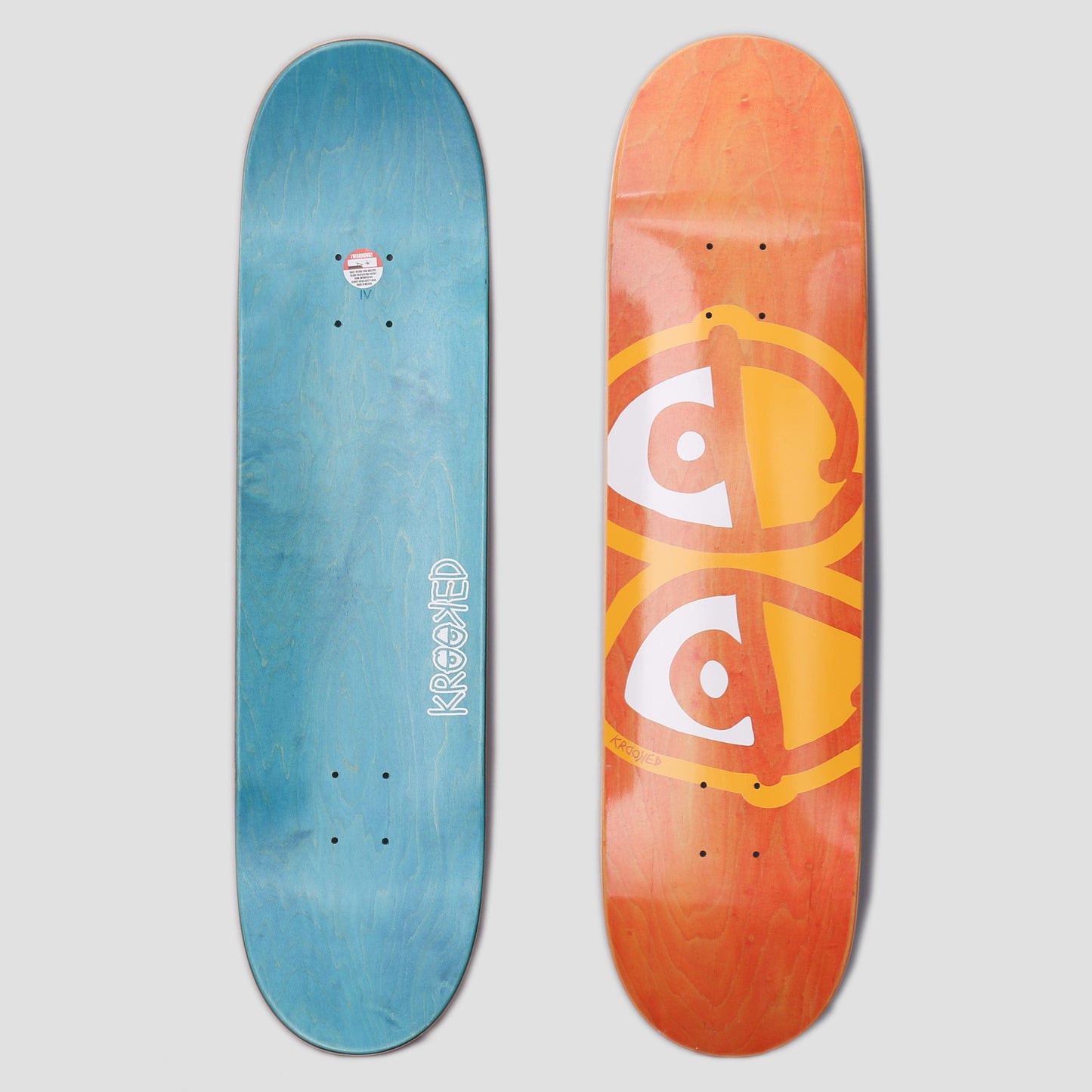 Krooked 8.06 Team Eyes Skateboard Deck Orange