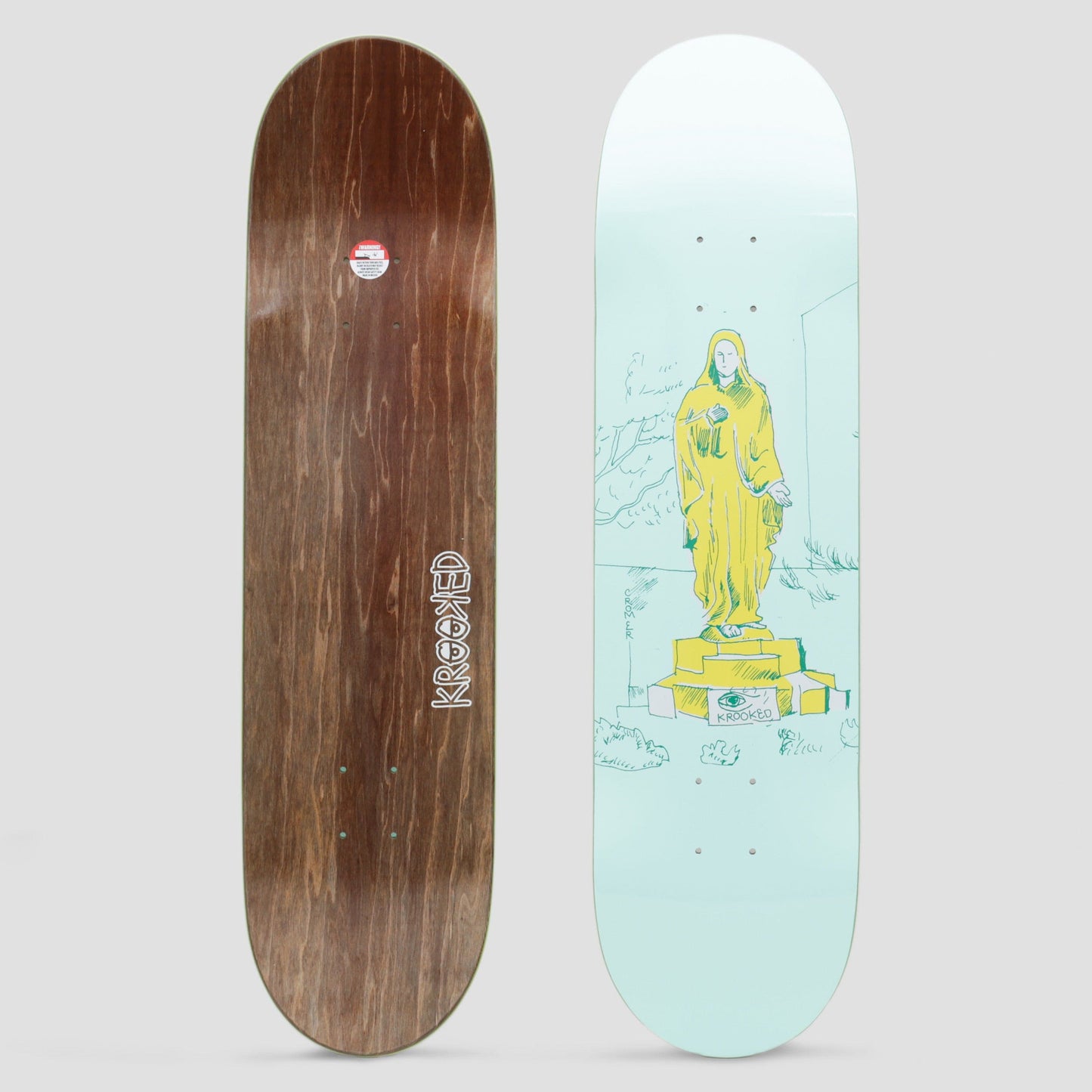 Krooked 8.12 Cromer Statue Skateboard Deck