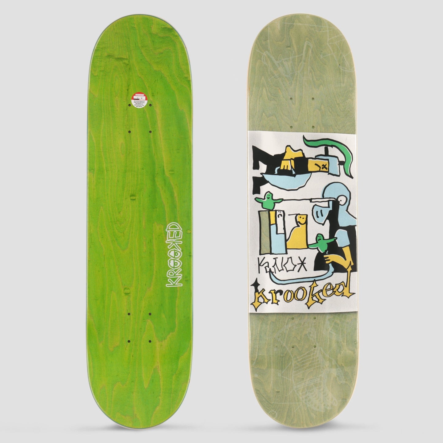 Krooked 8.28 Tom Knox Grenadier Skateboard Deck Green