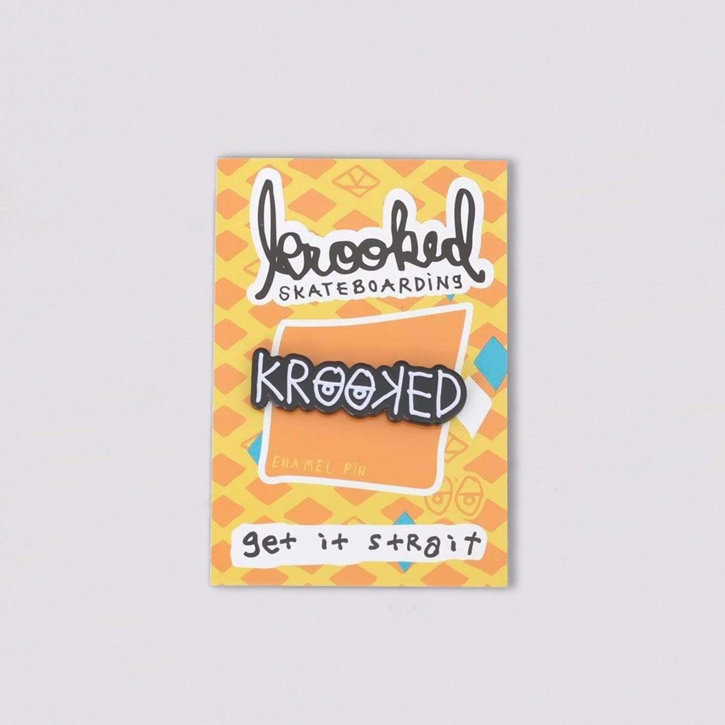 Krooked Strait Eyes Lapel Pin Black / White