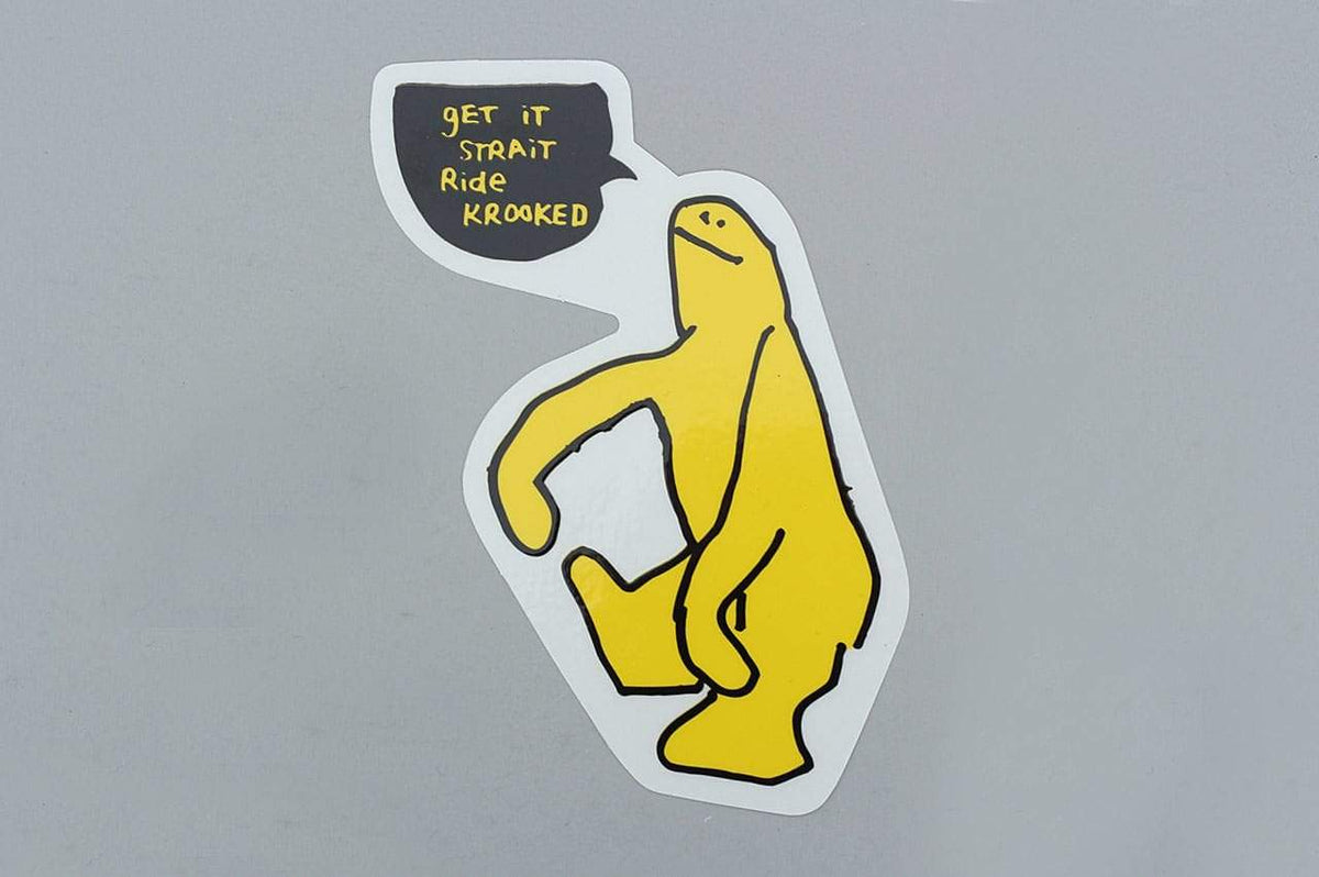 Krooked Get It Straight Sticker Yellow