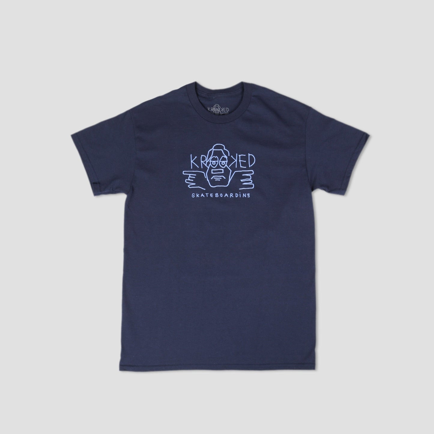 Krooked Arketype Raw T-Shirt Navy