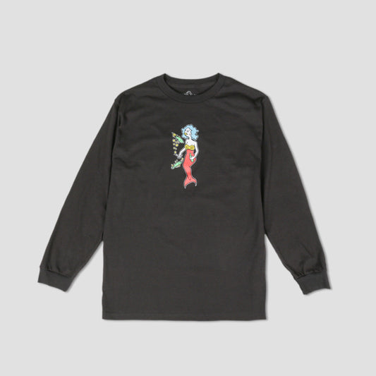 Krooked Long Sleeve Mermaid T-Shirt Black