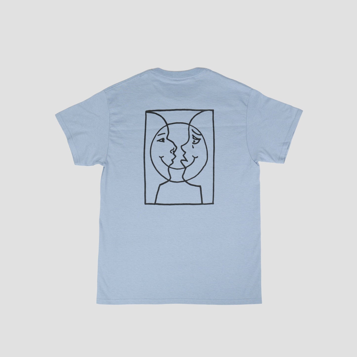 Krooked Moonsmile Raw T-Shirt Slate / Navy