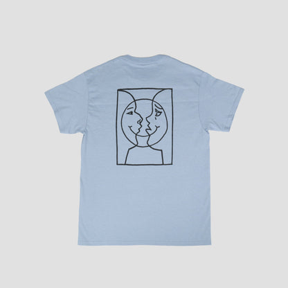 Krooked Moonsmile Raw T-Shirt Slate / Navy