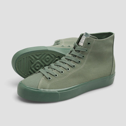 Last Resort AB VM003 Canvas HI Skate Shoes Full Spray Green