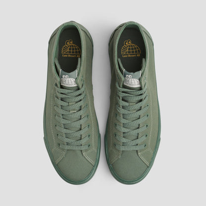 Last Resort AB VM003 Canvas HI Skate Shoes Full Spray Green