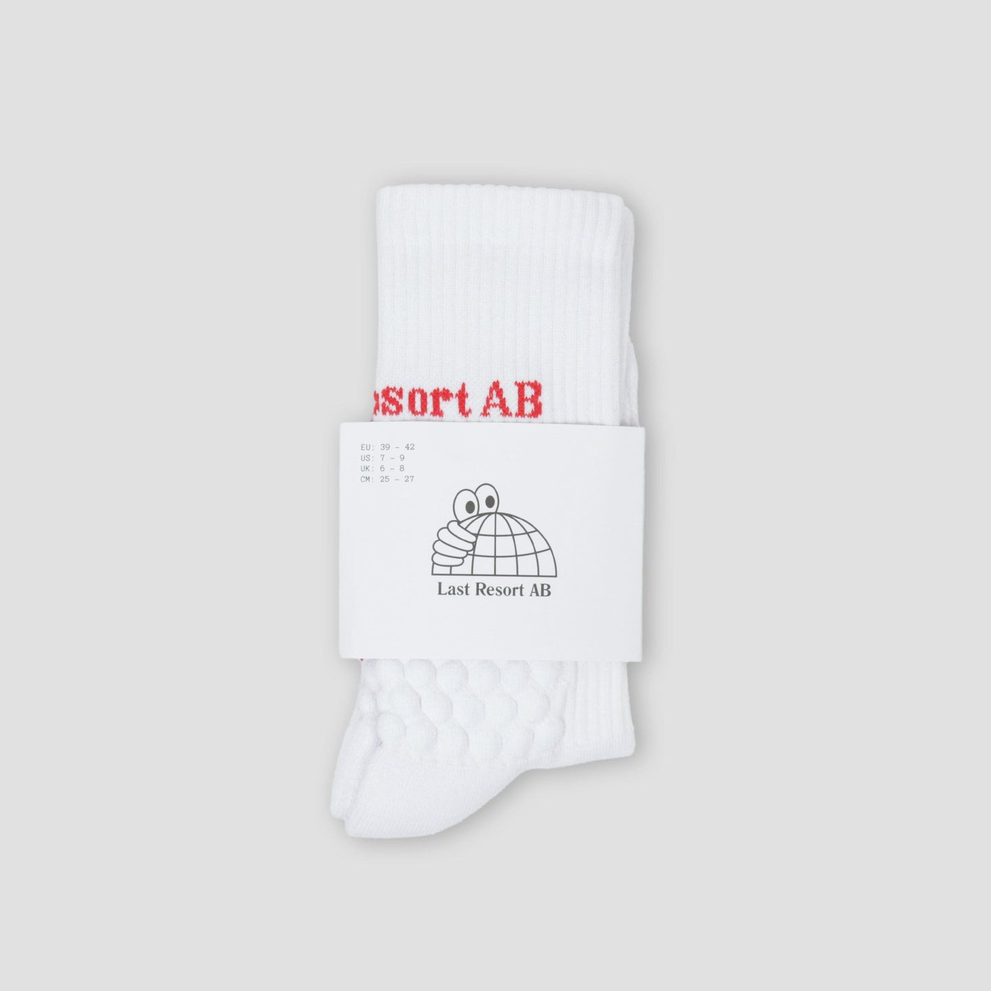 Last Resort AB Right Angle Bubble Socks White