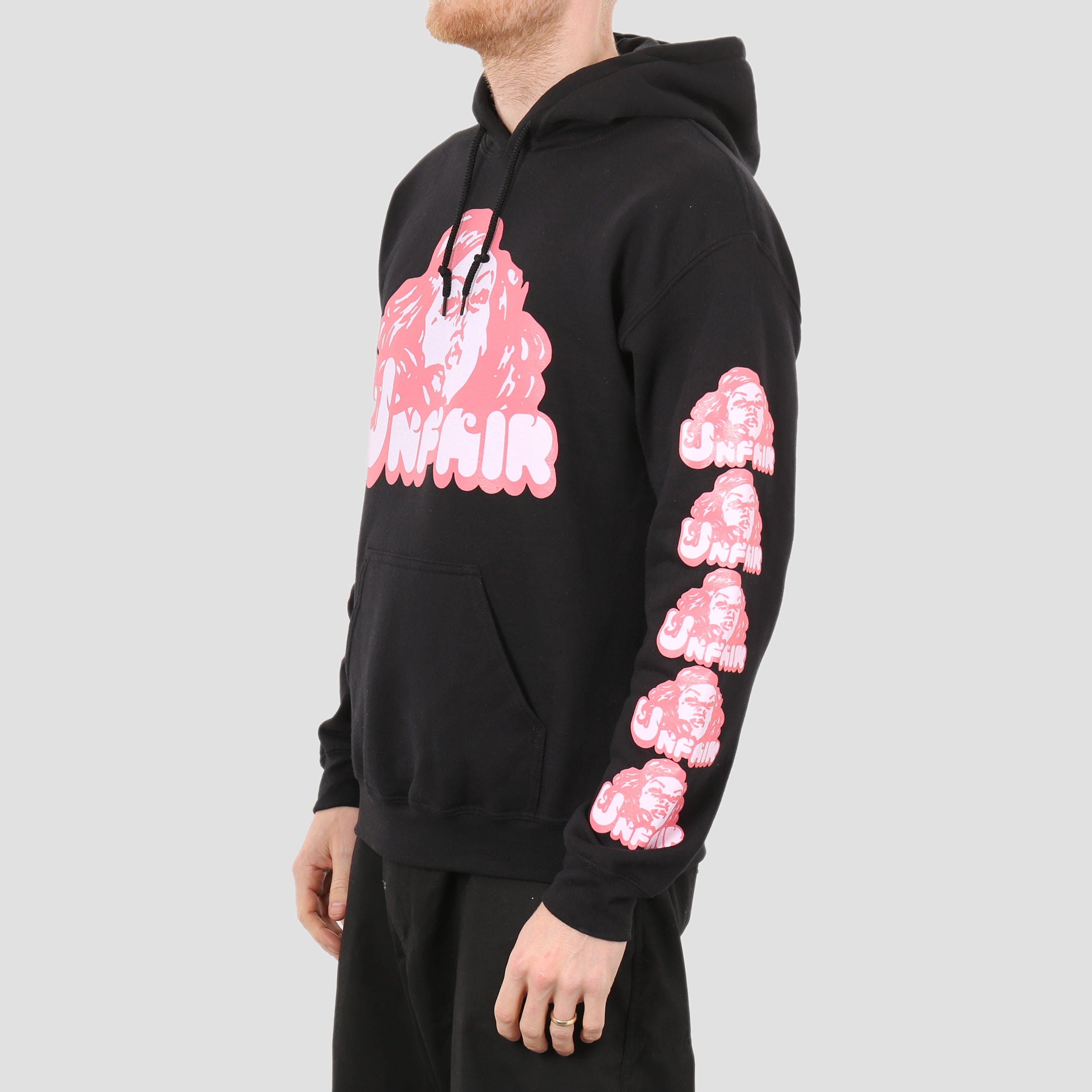 Life Is Unfair Outline Hood Black