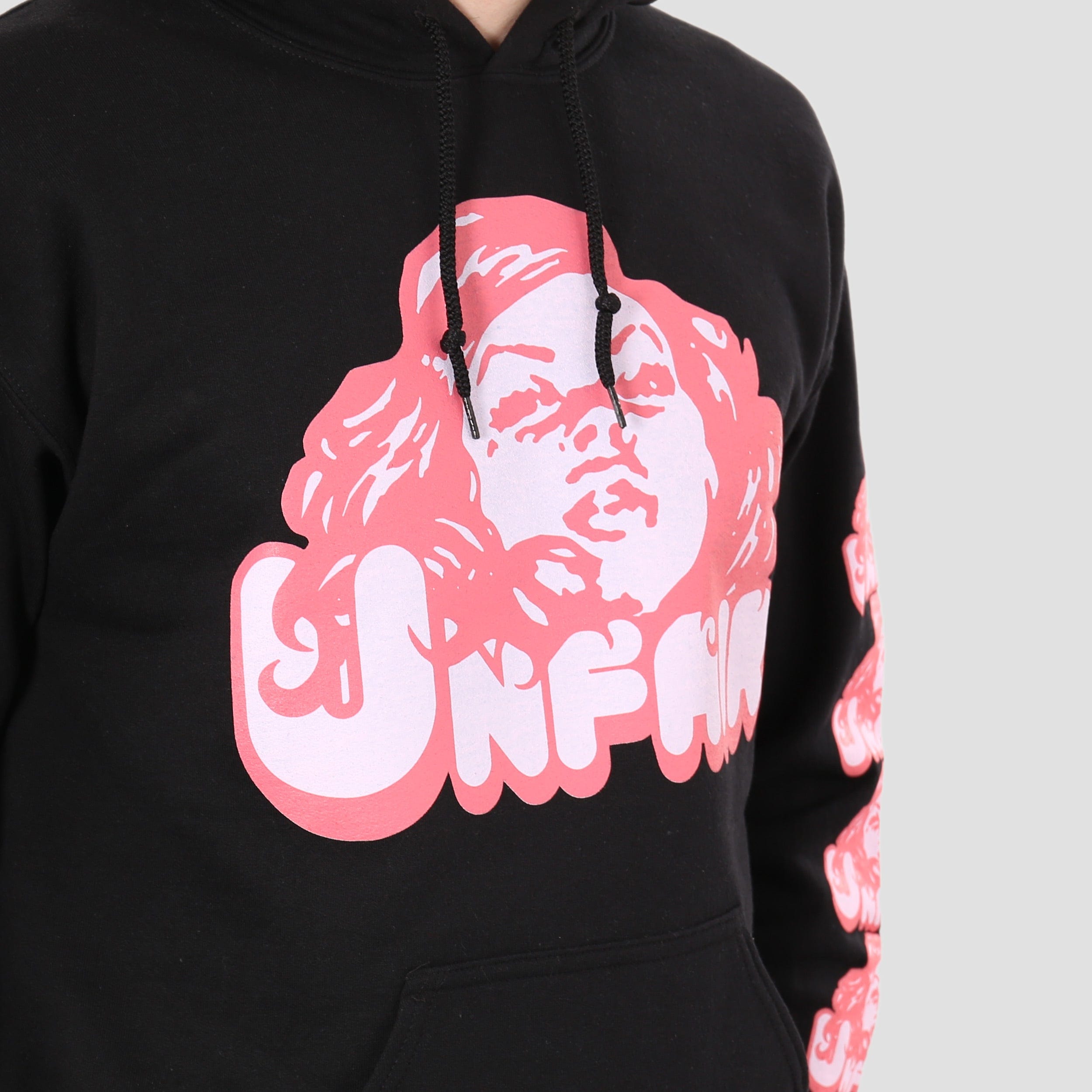 Life Is Unfair Outline Hood Black