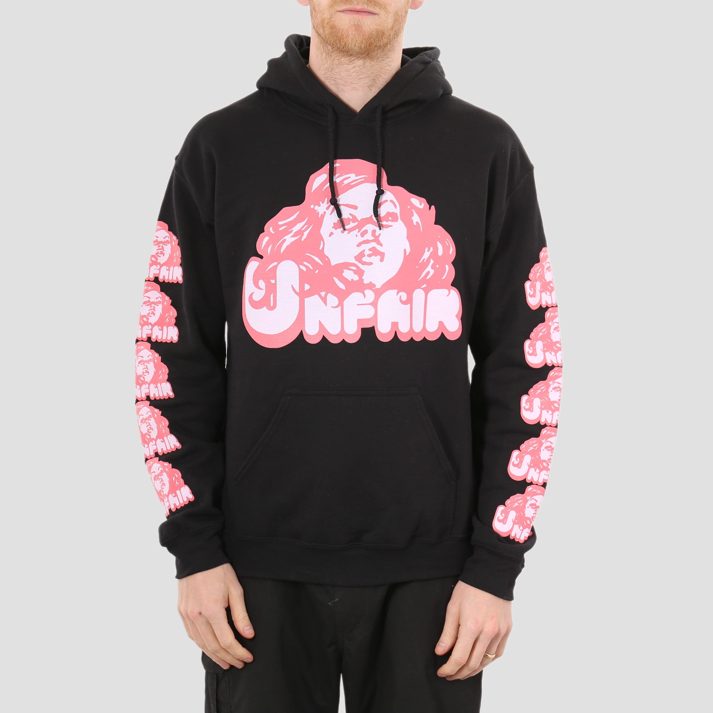 Life Is Unfair Outline Hood Black