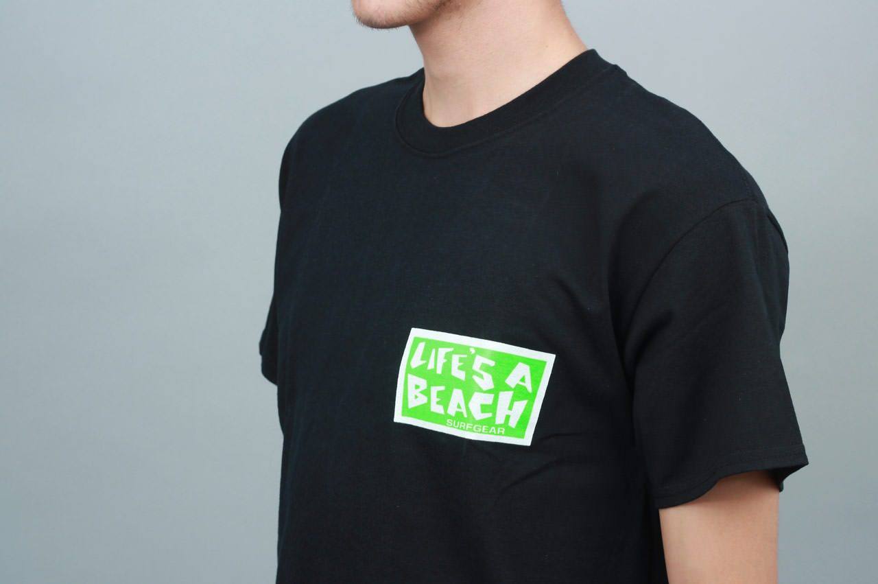 Life's A Beach Born Bad T-Shirt Black