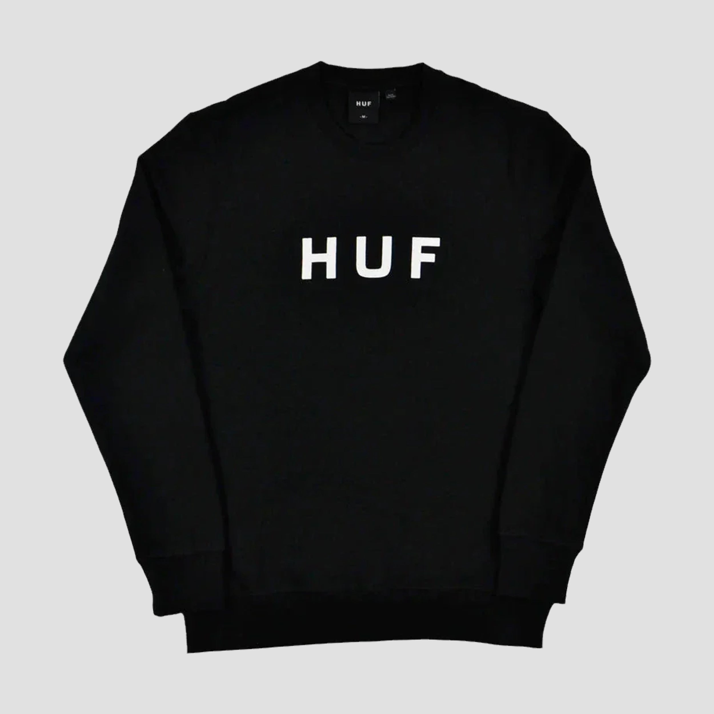HUF OG Logo Crew Black