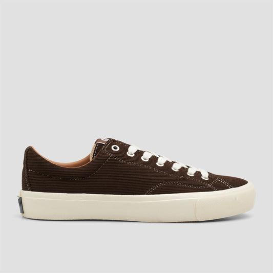 Last Resort AB VM003 LO Cord Skate Shoes Dark Brown / White