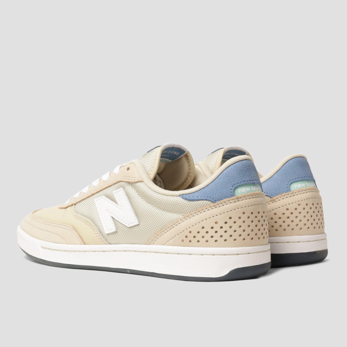 New Balance x Welcome 440 Skate Shoes Tan / White