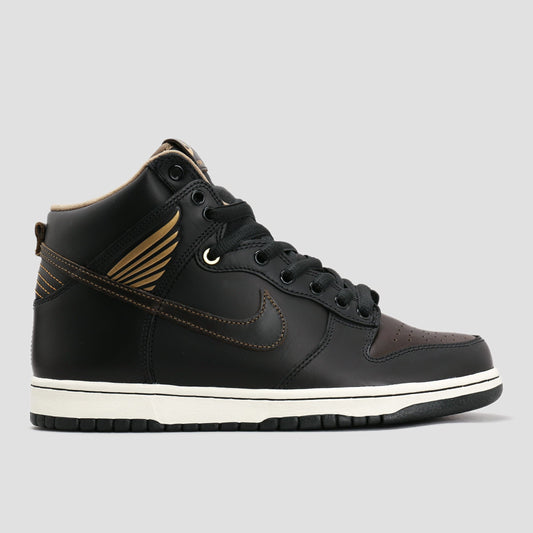 Nike SB Dunk High OG QS Shoes Black / Black - Metallic Gold