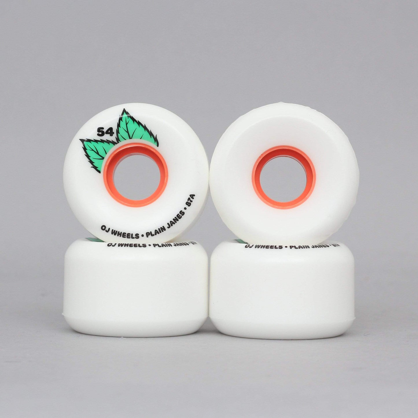 OJ 54mm 87A Plain Jane Keyframe Soft Skateboard Wheels White