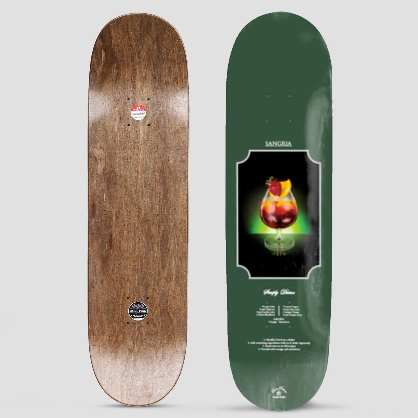 Passport 8.00 Cocktail Pro Series Dean Sangria Skateboard Deck