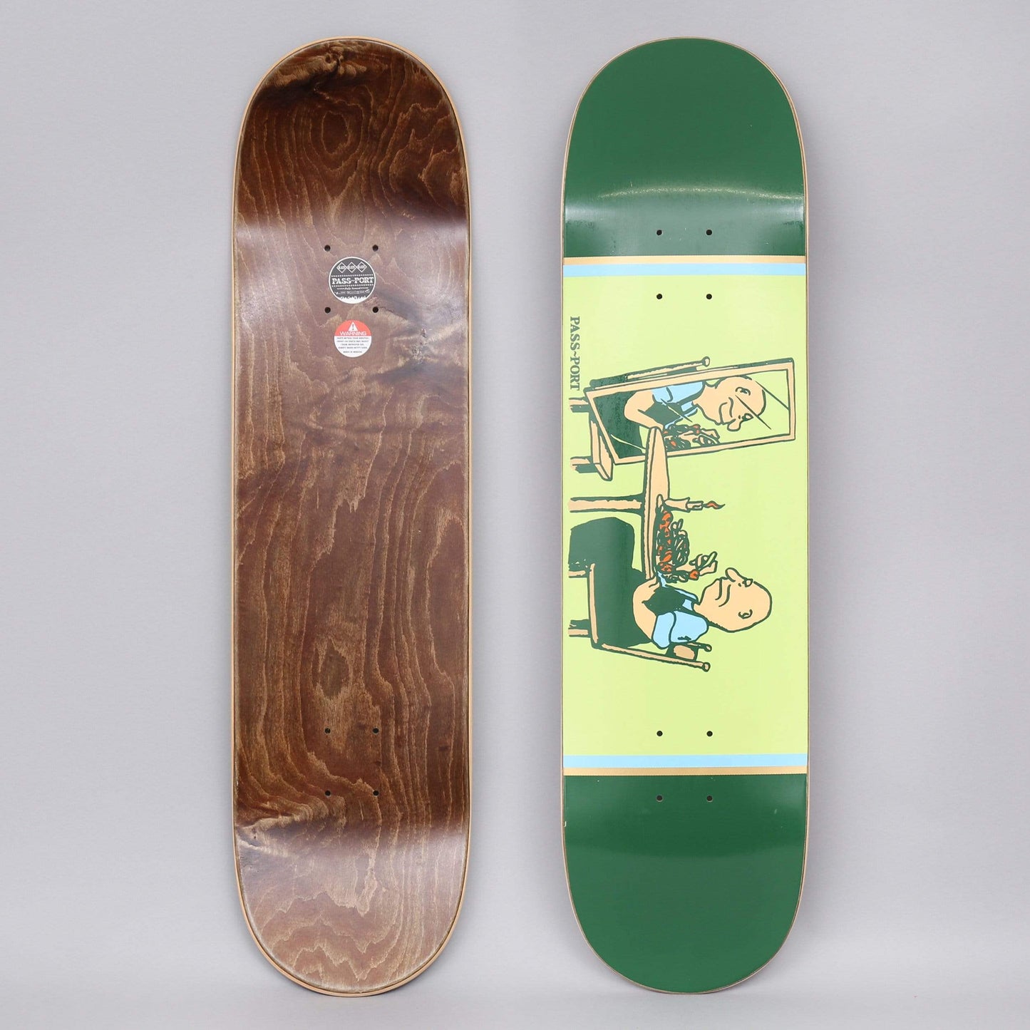 Passport 8.125 Dinner For One Unlucky In Love Series Skateboard Deck Green