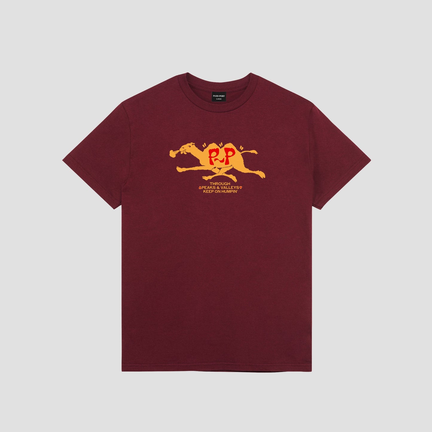 PassPort Peaks & Valleys T-Shirt Maroon