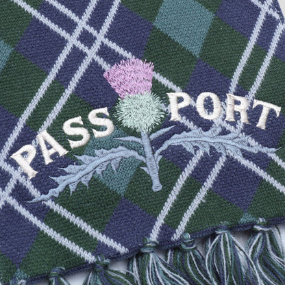 Passport Thistle Scarf Green Tartan