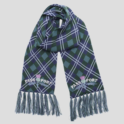 Passport Thistle Scarf Green Tartan