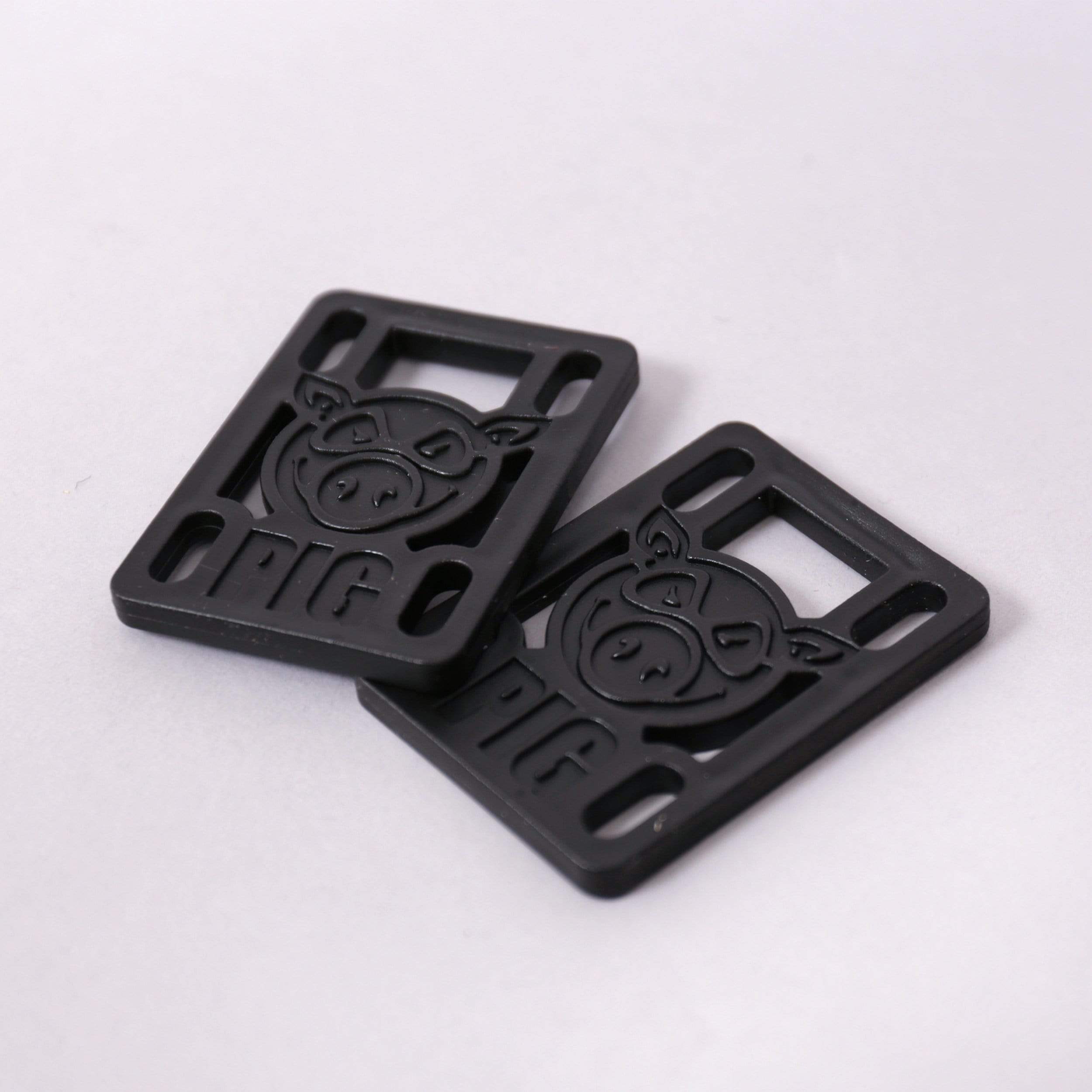 Pig 1/4 Piles Hard Skateboard Riser Pads Black