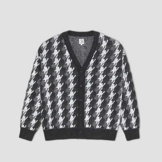 Polar Louis Cardigan Houndstooth Grey