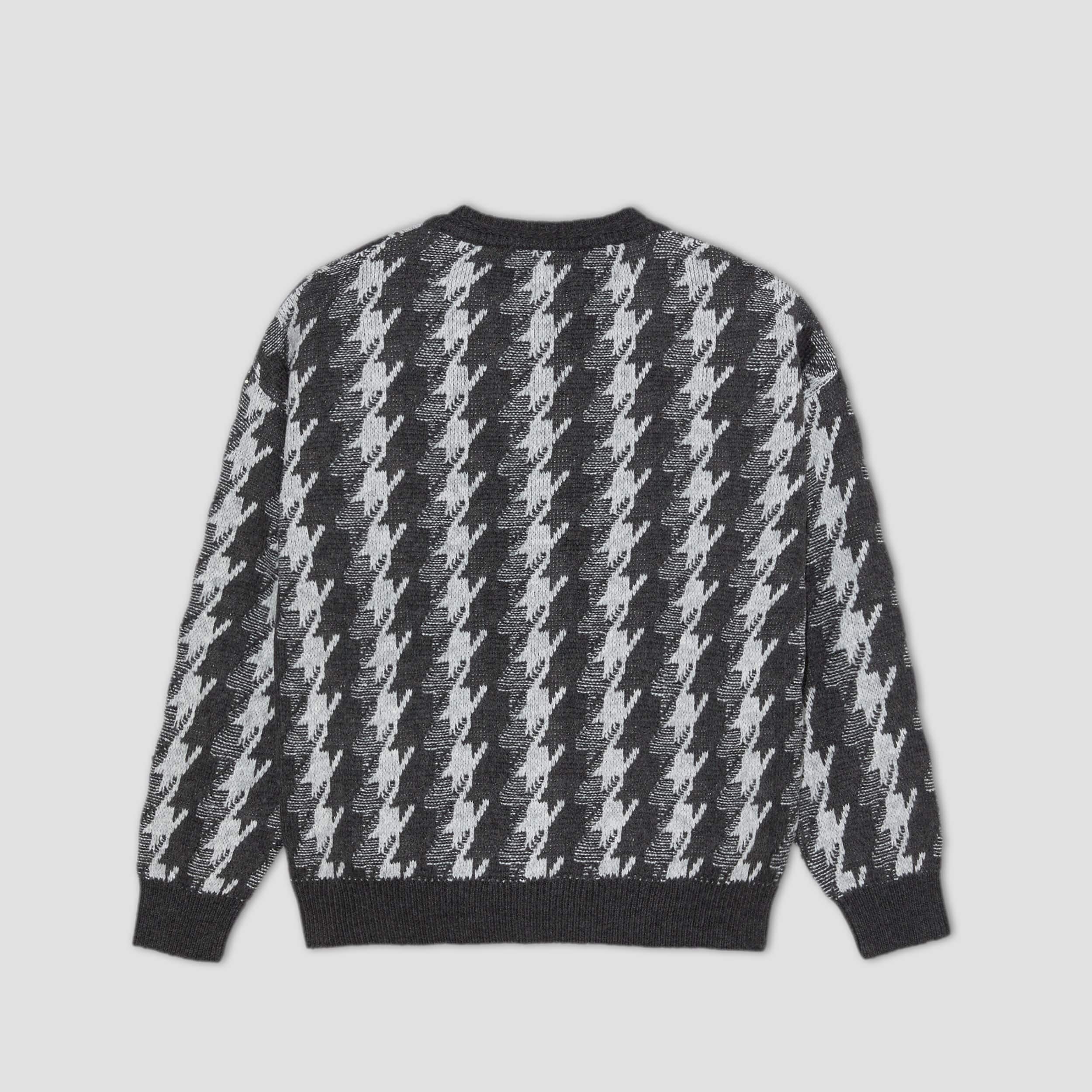 Polar Louis Cardigan Houndstooth Grey