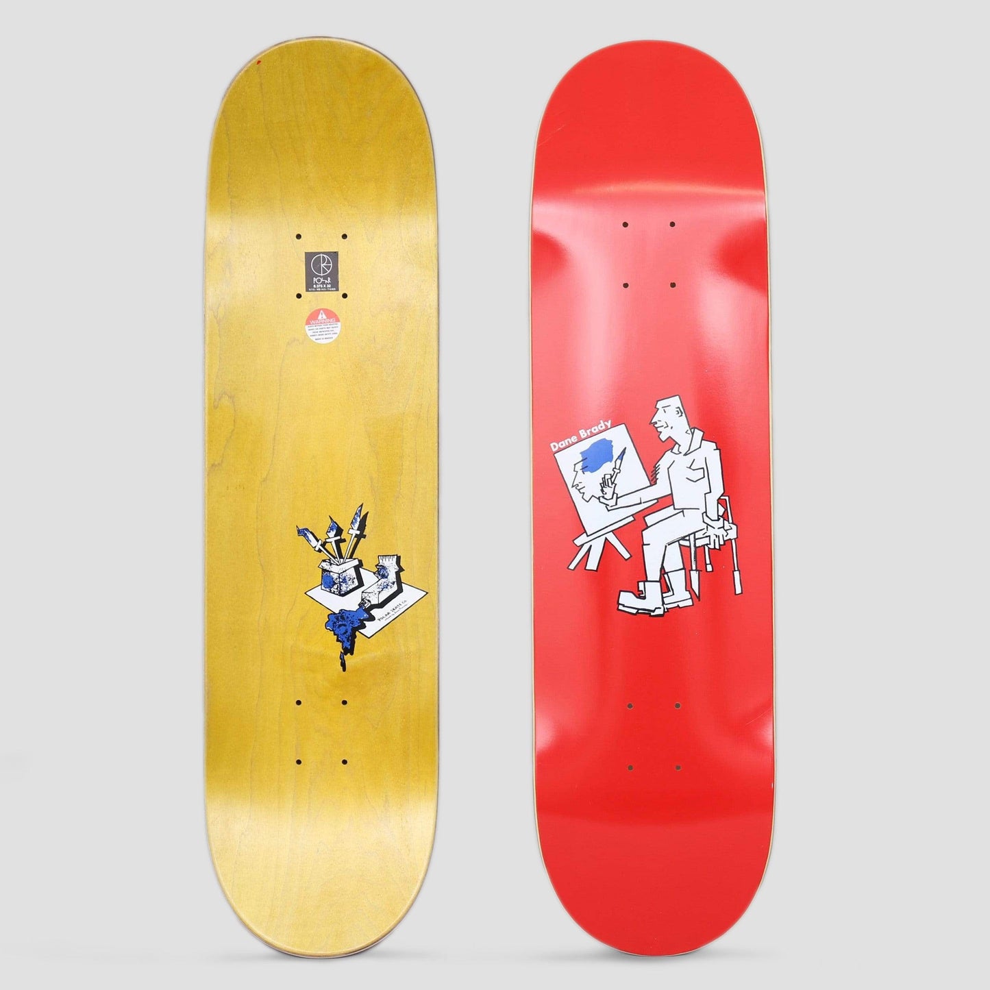 Polar 8 Brady Painter Skateboard Deck Red