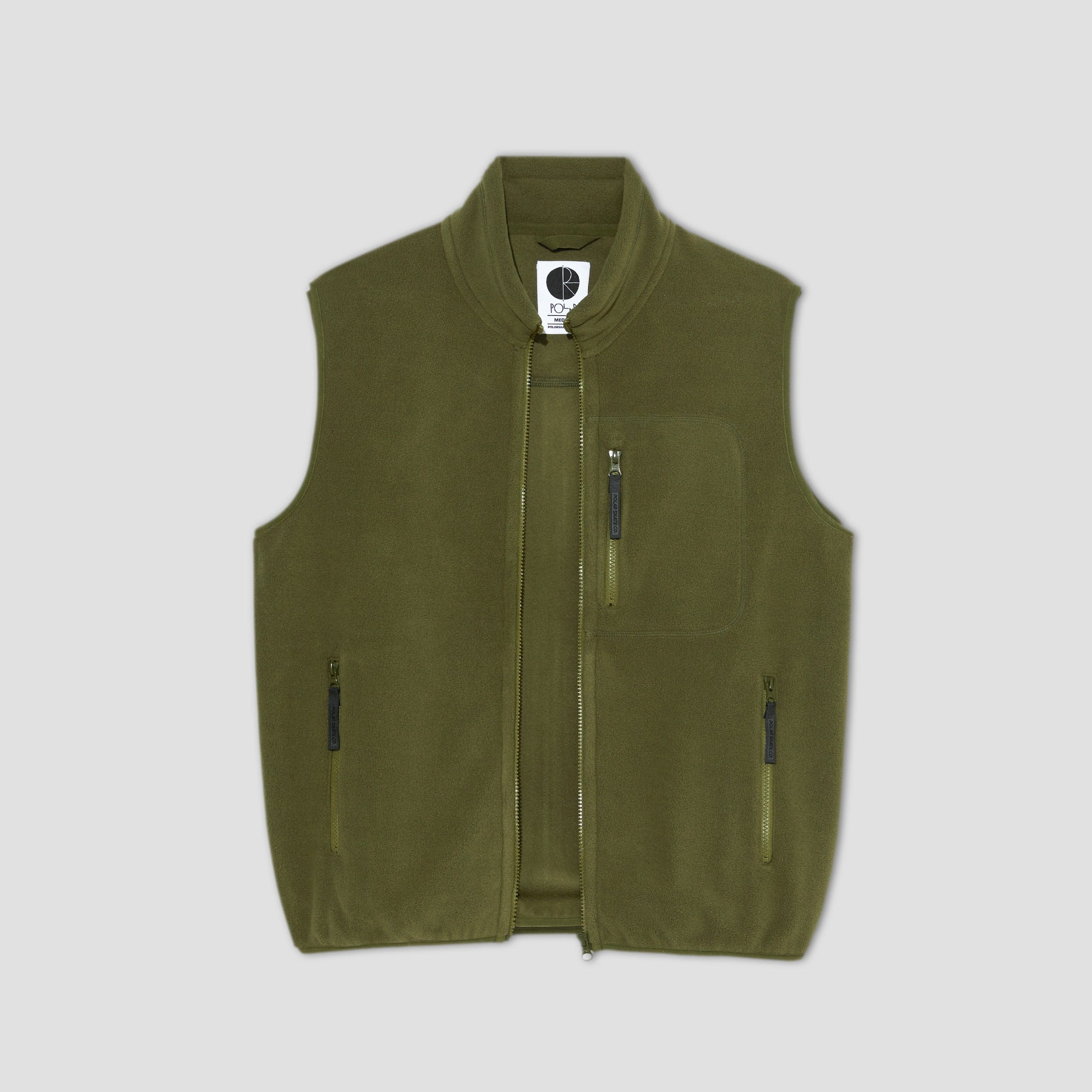 Polar Basic Fleece Vest Army Green