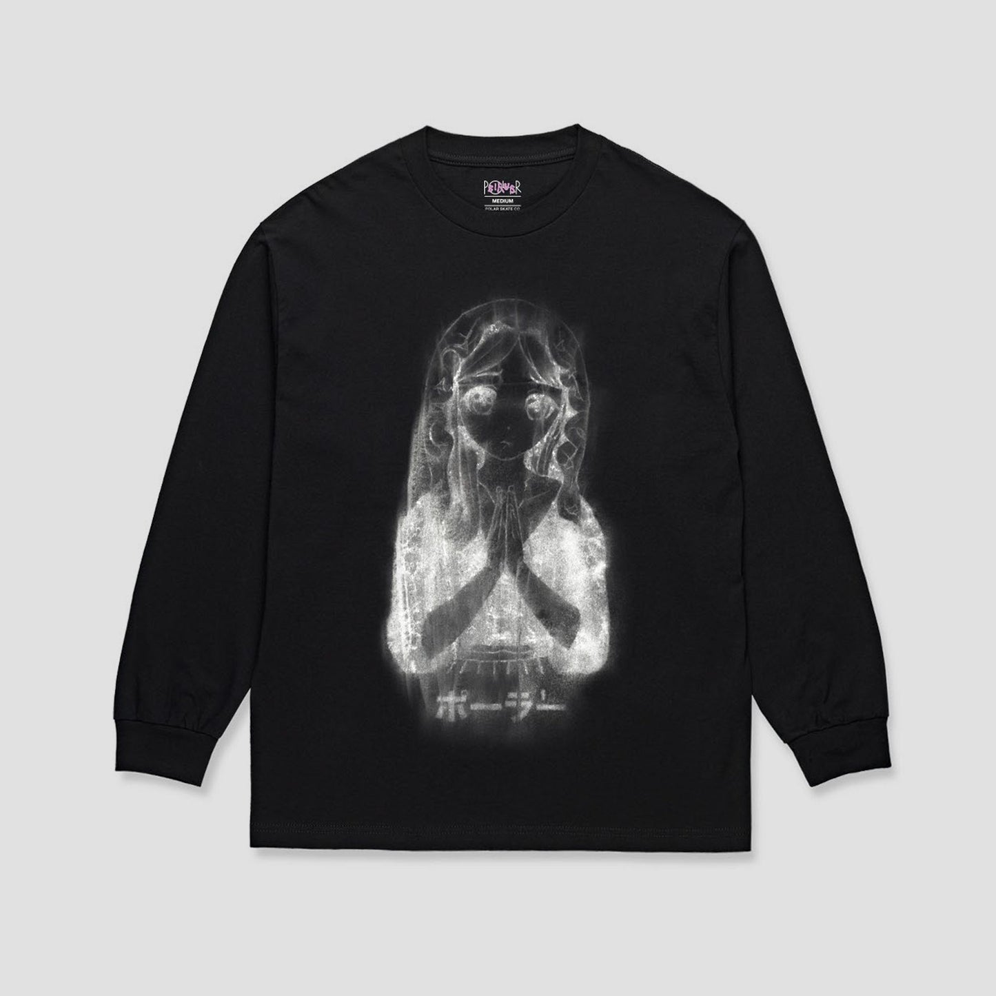 Polar Skate Co Longsleeve T-Shirt Saint Kawaii Black