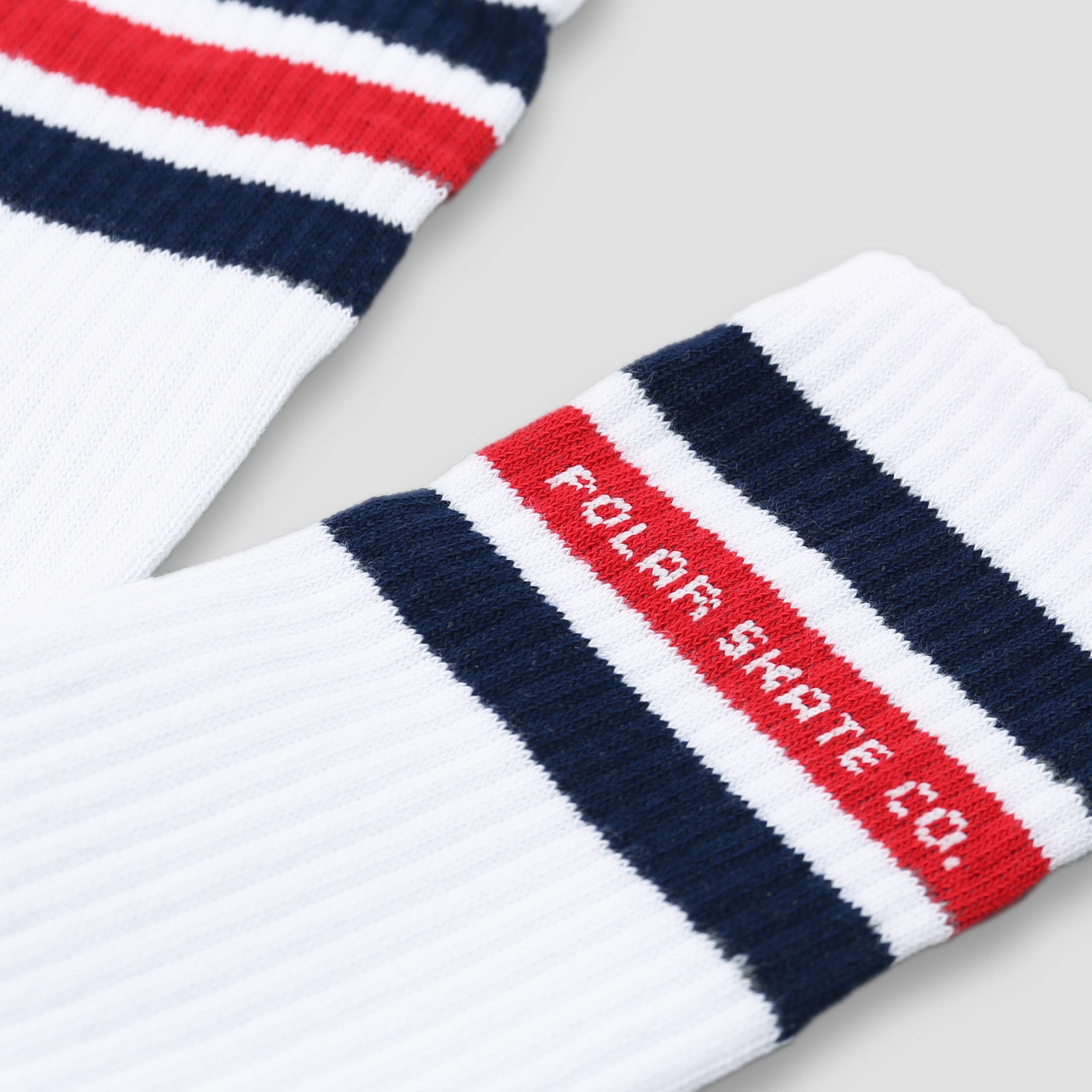Polar Fat Stripe Socks White / Navy / Red